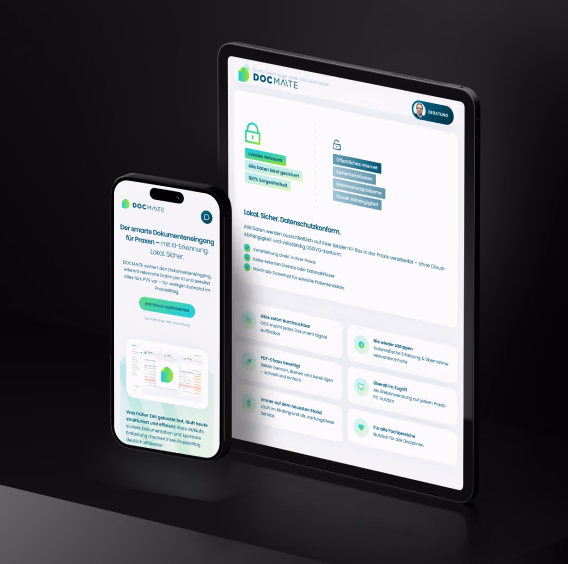 DOCMAiTE-Website auf Smartphone und Tablet